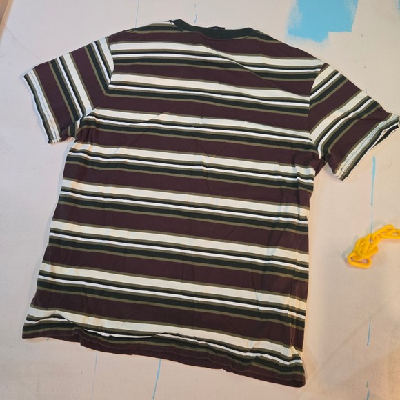 HUF Other - Huf Men L Striped Tee‎ Multicolor Stripes Streetwear Sk8 Hype Skater Retro 21x27